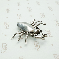 Hand Made American Silver Spider Brooch