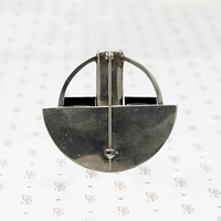 Art Deco Galalith and Chrome Brooch