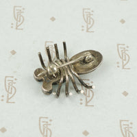 Adorable Spider Pin in Sterling and Turquoise