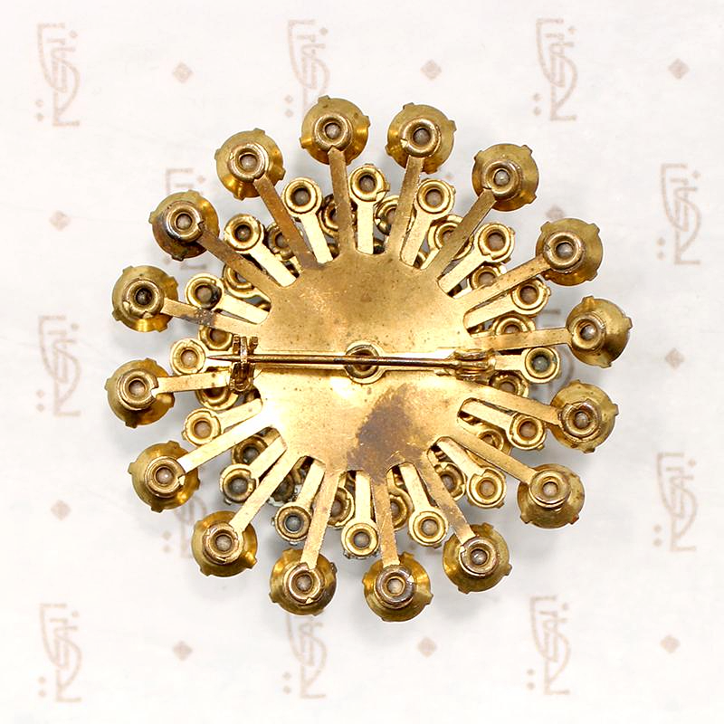 aurora borealis rhinestone costume brooch