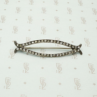 Pretty Paste & Sterling Victorian Pin