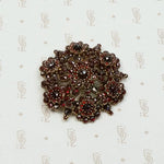 Glittering Garnet Floral Cluster Brooch