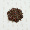 Glittering Garnet Floral Cluster Brooch