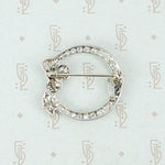 Graceful Diamond Bow Brooch