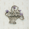 Romantic 1930s Flower Basket Brooch