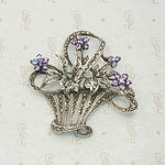 Romantic 1930s Flower Basket Brooch
