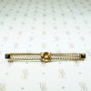 Citrine & Amethyst Gold Filigree Bar Pin