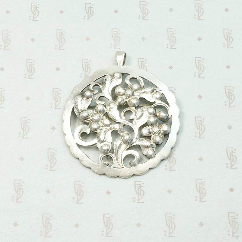 Kalo "Puffy" Pin Silver Dogwood Tree