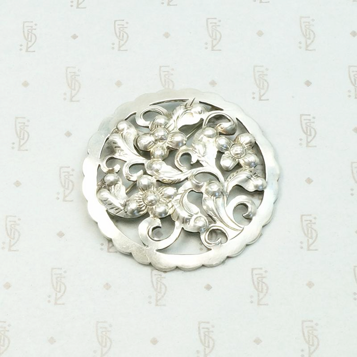 Kalo "Puffy" Pin Silver Dogwood Tree