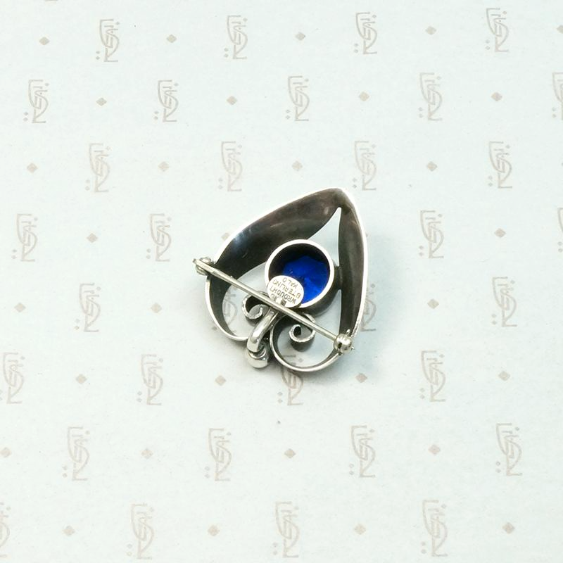 Hand Wrought Silver Heart Pin by Kalo