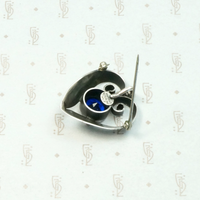 Hand Wrought Silver Heart Pin by Kalo
