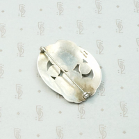 Silver Stylized Flowers Kalo "Puffy" Pin