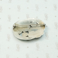 Silver Stylized Flowers Kalo "Puffy" Pin