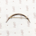 Silver Sliver of Waxing Moon Brooch with Pearls