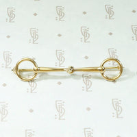 14k Gold Eggbutt Snaffle Brooch
