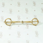 14k Gold Eggbutt Snaffle Brooch