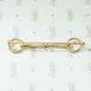 14k Gold Eggbutt Snaffle Brooch