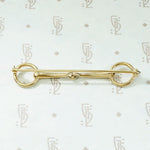 14k Gold Eggbutt Snaffle Brooch