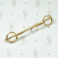 14k Gold Eggbutt Snaffle Brooch