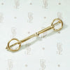 14k Gold Eggbutt Snaffle Brooch
