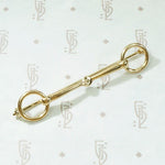 14k Gold Eggbutt Snaffle Brooch