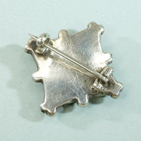 Malachite in Silver Scottish Pebble Brooch