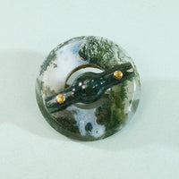 Victorian Moss Agate Scottish Pebble Brooch