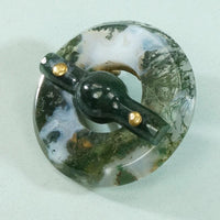 Victorian Moss Agate Scottish Pebble Brooch