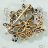 OMC Diamond and Sapphire Pendant Brooch c1910