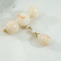 Antique Angel Skin Coral Brooch