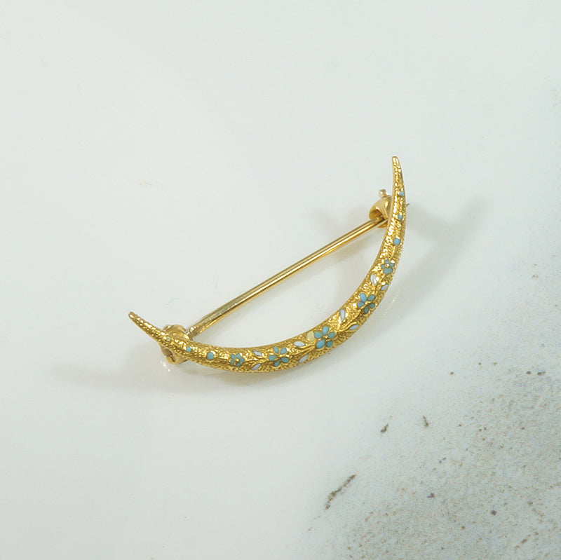 Lovely 19thc Crescent Moon Pin