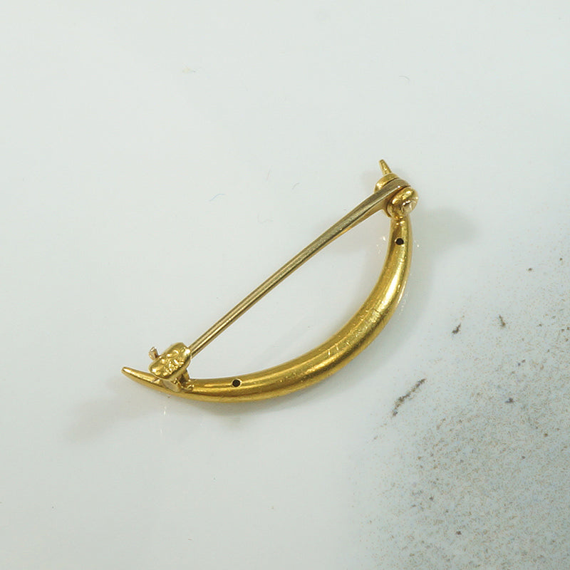 Lovely 19thc Crescent Moon Pin