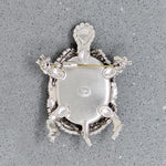 Pauline Trigère's Crystal Paved Turtle Brooch