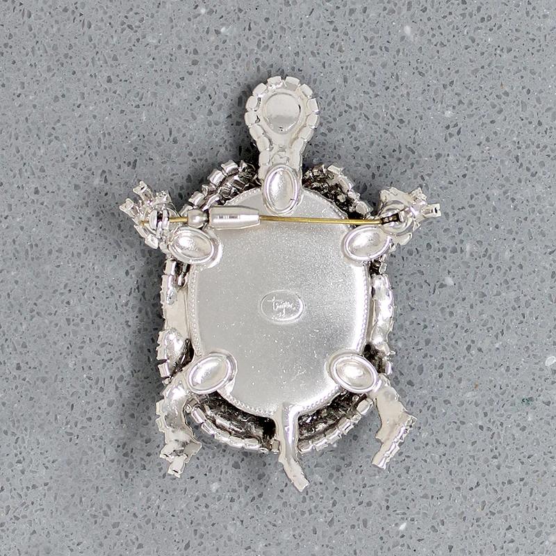 Pauline Trigère's Crystal Paved Turtle Brooch