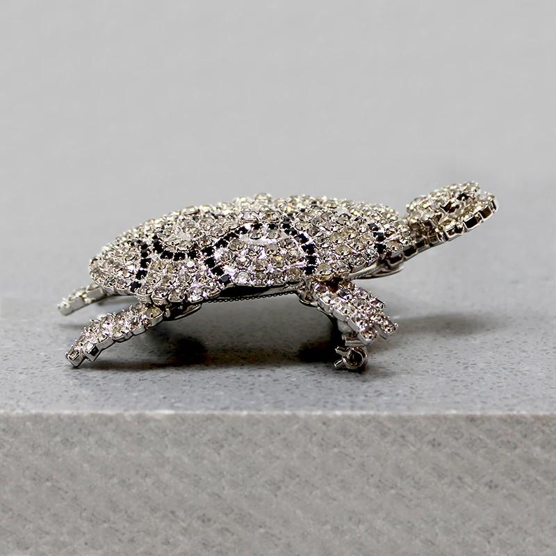 Pauline Trigère's Crystal Paved Turtle Brooch