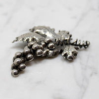 Mexican Sterling Cluster of Grapes Brooch