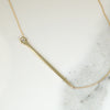 Gold Rail Road Nail Necklace with Old Mine Diamond