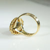 Superb Banded Agate OMC Diamond Halo Ring
