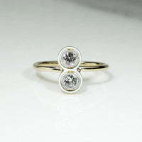 Infinite Innocence White Enamel & Diamond Ring