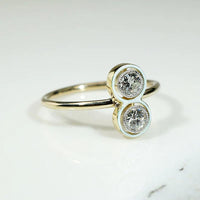 Infinite Innocence White Enamel & Diamond Ring