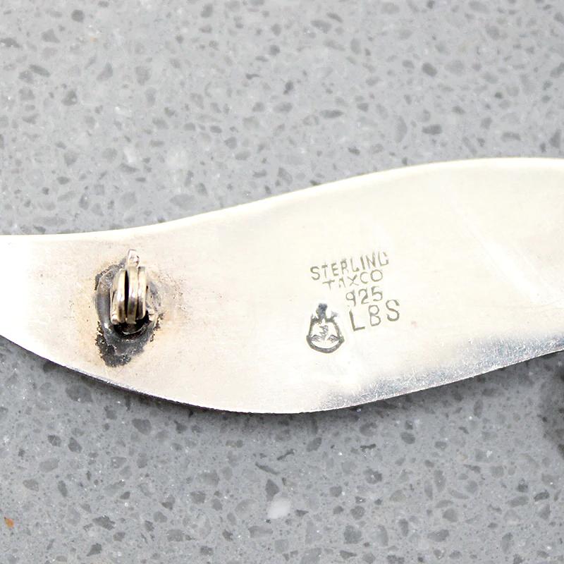 Elegant Mid Century Sterling Leaf Brooch