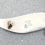 Elegant Mid Century Sterling Leaf Brooch