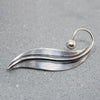 Elegant Mid Century Sterling Leaf Brooch
