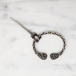 Celtic Knot Work Silver Penannular Cloak Pin