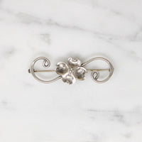 NYE Sterling Dogwood Blossom Brooch