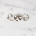 NYE Sterling Dogwood Blossom Brooch