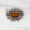 Elaborate Edwardian Citrine & Silver Brooch