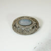 Chalcedony Sugarloaf in Silver Wirework Brooch
