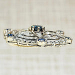 Starry Sapphire & Diamond Retro Brooch