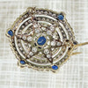Starry Sapphire & Diamond Retro Brooch
